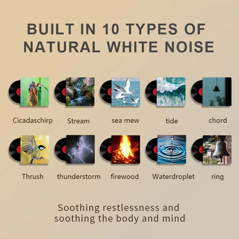 Portable Baby Soft LED Night Light and White Noise Machine
